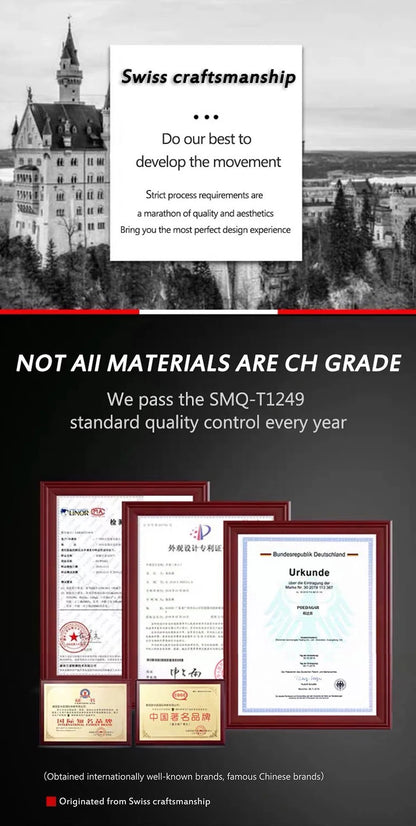 POEDAGAR Relógio Masculino de Luxo – À Prova d’Água, Cronógrafo, Ponteiros Luminosos e Caixa em Aço Inoxidável