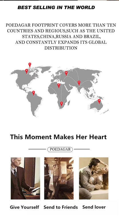 POEDAGAR Relógio Masculino de Luxo – À Prova d’Água, Cronógrafo, Ponteiros Luminosos e Caixa em Aço Inoxidável