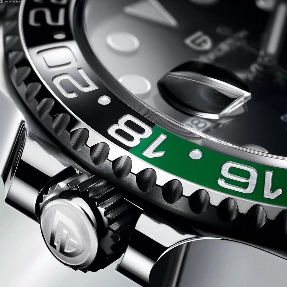 PAGANI DESIGN PD-1662 V2 — Relógio Automático Masculino com Safira, Bisel Cerâmico e 10BAR