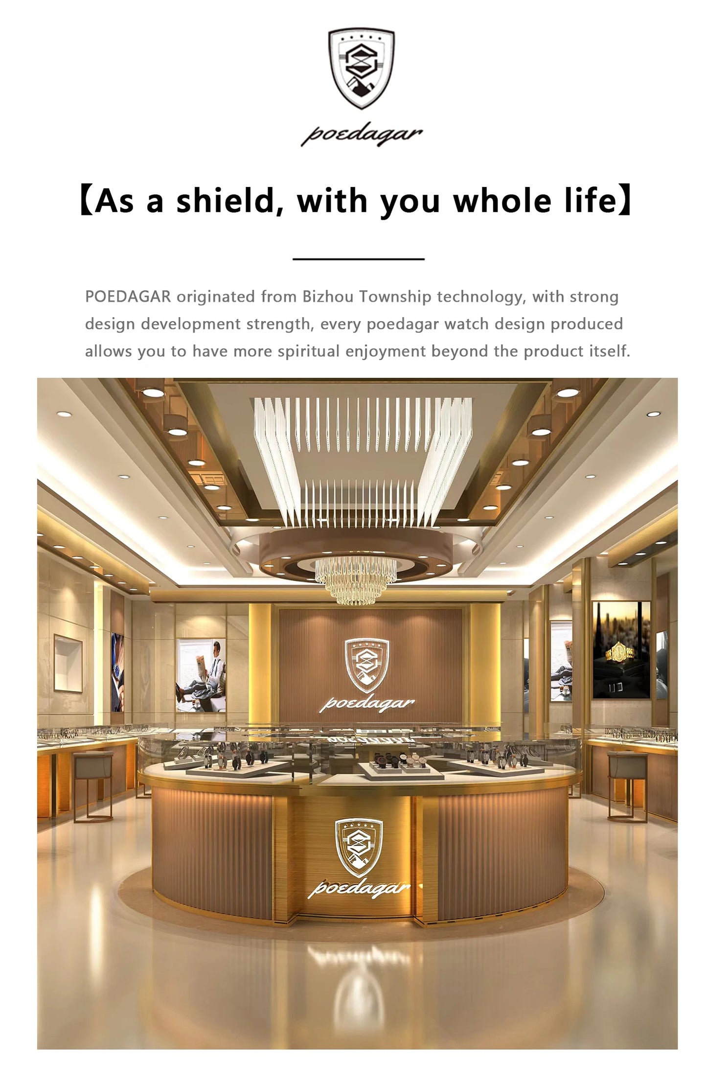 POEDAGAR™ 815-WH1 – Relógio Masculino de Luxo em Aço Inoxidável com Cronógrafo