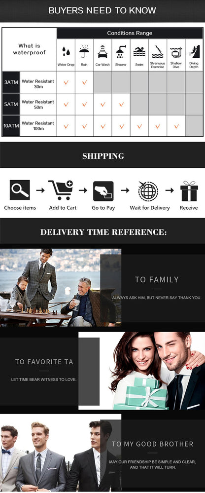 POEDAGAR Relógio Masculino de Luxo – À Prova d’Água, Cronógrafo, Ponteiros Luminosos e Caixa em Aço Inoxidável